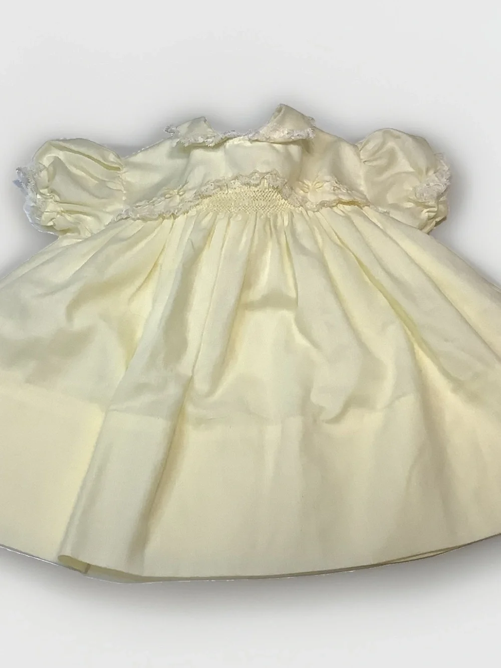 Vintage Cherub of the Philippines Smocked Baby Dress SZ 9 MO. EUC